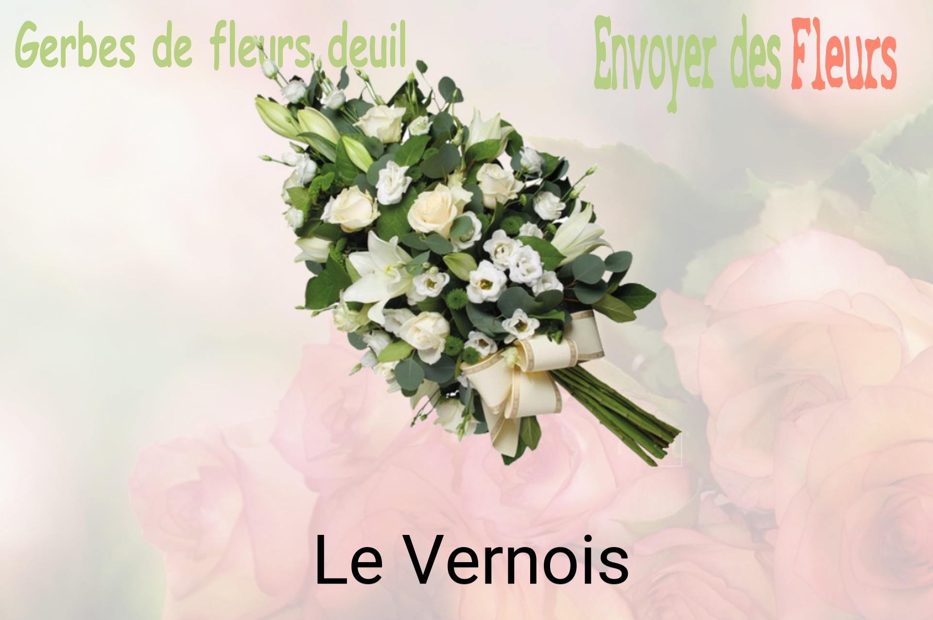 Gerbe de fleurs de deuil livrée à Le Vernois